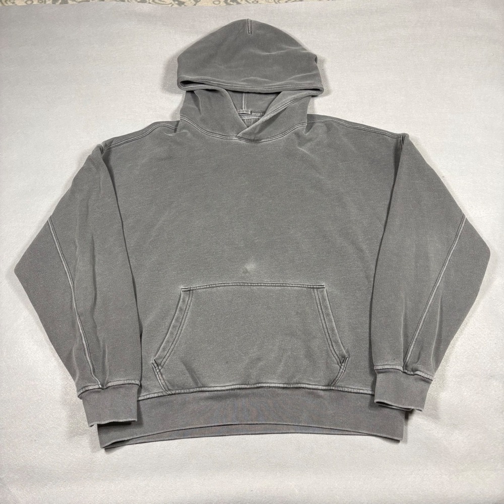 Abercrombie & Fitch Soft Essentials Oversized Hoodie Washed Grey Mens Medium